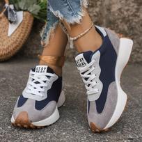 Spring Comfortable Thick Sole Non Slip Casual Sports Shoes for Women able  Round Toe Elegant Vulcanized Shoes 41 black