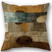 Rudos Teal Geometrinio Rašto Lino Mesti Pagalvių Užvalkalai Boom Vienas Spausdintas Pagalvės Užvalkalas Svetainei Miegamajam Sofai Short plush 55*55(CM)-1Pcs