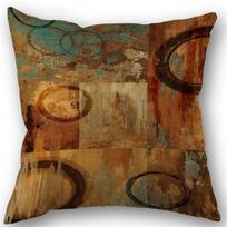 Rudos Teal Geometrinio Rašto Lino Mesti Pagalvių Užvalkalai Boom Vienas Spausdintas Pagalvės Užvalkalas Svetainei Miegamajam Sofai Peach skin 66*66(CM)-1Pcs