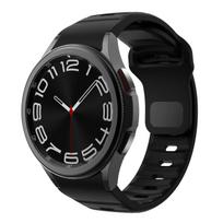 Silikoninis dirželis, skirtas Samsung Galaxy Watch 6 Classic 47mm 43mm/4 classic 46mm 42mm Apyrankė Galaxy Watch 5/5pro 45mm/4/6 40mm 44mm watch 6 classic 43mm juoda