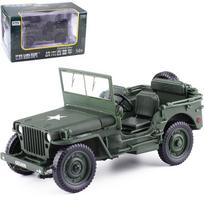 1:18 Willys MB JAV armijos Antrojo pasaulinio karo karinis džipas 4WD Karinė visureigė komandinė transporto priemonė Lydinio metalo lietas modelis Automobilis Darbalaukio eksponatas