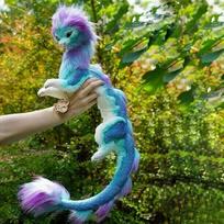 50cm Sisu Drakono pliušinis žaislas Raya ir Paskutinis Drakonas Pliušiniai lėlių žaislai Elfas Pliušinis žaislas Kawaii Minkšta dekoracija Vaikų gimtadienio dovanos blue