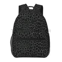 Juodi leopardo rašto kelioniniai kuprinės mokyklinė kuprinė lengvas studentų krepšys nešiotis knygas unisex nešiojamojo kompiuterio dienos kuprinė kelionėms žygiams stovyklavimui black