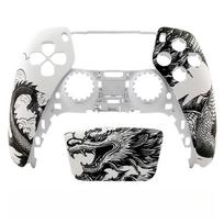 PS5 Valdiklio Riboto Leidimo Auksinio Drakono / Juodo Drakono / Slyvos Žiedo Pakeičiamas Korpusas Jutiklinis Skydelis Only Case  gray
