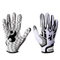 Profesionalios treniruočių ir varžybų beisbolo muštuvinės pirštinės, neslystančios, atsparios dilimui, apsaugančios visus pirštus, skirtos lauko ir vidaus softbolo muštuvėms S balta