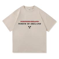 Kelių dangtelis Nieko iš Airijos T-shirt Trumpomis rankovėmis Medvilniniai Vasariniai Vyriški Marškinėliai Streetwear Unisex Muzikos Grupės Dizaino Spausdinimas Merch Marškinėliai M white