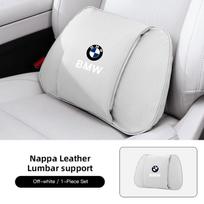 Premium Nappa Leather Memory Foam Headrest Lumbar Support Car Interior Accessories For BMW E90 G80 M3 G30 M5 F82 F83 F20 F21 G42 wzjh87 1Pcs