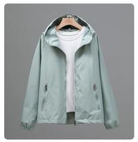 Women's Trendy Early March Hooded Windbreaker - Korean Style, Lightweight, Sun Protection for Spring, Summer, Autumn 5XL (Recommended 180-200 lbs) žalia