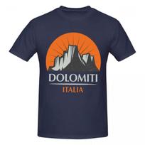 Unisex Dolomitų Italijos Kalnų Dovanos Marškinėliai Streetwear Dydžio Negalioti Medvilniniai Apvaliu Kaklu Individualūs Rankovių Marškinėliai 4XL orange