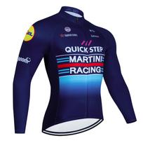 Baltas QUICK STEP Vyriškas ilgomis rankovėmis Dviračių Džersis Dėvėtas Maillot Ciclismo Hombre Profesionali Komanda Dviračių Drabužiai 2026 3XL