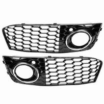 Fog Light Cover Lamp Frame Mesh Grille Fit for     B8 2009-2011 (Electroplate) black