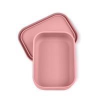 Silicone Lunch Box Lunch Container, Leak-Proof Lunch Container, Free of Bisphenol A, Dishwasher Safe 300ml rožinė