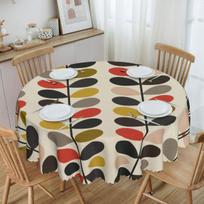 Apvalus Orla Kiely Multi Stem staltiesė, atspari vandeniui ir aliejui, 60 colių, gėlės, gėlių, abstraktus stalas 60inch(152cm)