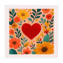Punch Needle Embroidery Kit DIY Set for Creative Crafts One Size red