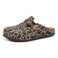 Stipriapadės Pusbatai Vyrams Moterims Mules Leopardiniai Mokasinai Šlepetės Laisvalaikio Batai Atviru Kulnu Paslystamos Sandalai Platforminiai Įslystami Plokšti 36 black