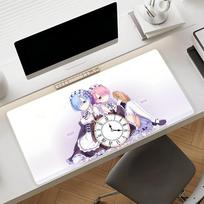 Anime R-Re Zero Rem pelės kilimėlis Neslystantis guminis Žaidėjo Balansas Kompiuterio kilimėlis Dekoras Stalo kilimėlis Nešiojamo kompiuterio Biuro Didelis 30cmx60cm