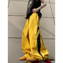 Quick-drying thin colored dopamine American color matching straight-leg pants men's and women's versatile Maillard sports and leisure long pants M geltona