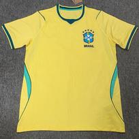 Vyriški Brazilijos namų futbolo marškinėliai trumpomis rankovėmis Futbolo uniforma Bambuko pluošto sportinė apranga Medium black