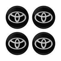 Automobilio ratlankio centrinės dalies lipdukas-ženklelis Toyota Camry Ch-r Corolla Rav4 Yaris Prius Hilux Avensis Auris ratlankio dangteliams juoda