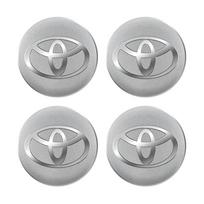 Automobilio ratlankio centrinės dalies lipdukas-ženklelis Toyota Camry Ch-r Corolla Rav4 Yaris Prius Hilux Avensis Auris ratlankio dangteliams sidabras