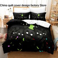 FNAF Bedding Set 3PCS Five5Nights at Freddy's Duvet Cover All Sizes Customizable for Kids Teens Bedroom 135x200cm white
