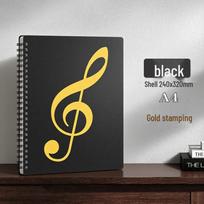 A4 Waterproof Reusable Music Score Clip with Non-Reflective Inner Pages for Piano Sheet Music Storage white