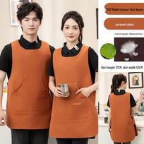 Water-Repellent Custom Logo Catering Apron for Coffee & Bakery Staff 52x78 black