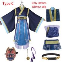 Jinshi Cosplay Kostiumas Perukas Anime Vaistininko Dienoraščiai Jinshi Oficiali Uniforma Hanfu Vaidmenų Žaidimas Comic Con Helovino Apranga M blue
