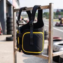 Kartingo šonkaulių apsauga Atspari smūgiams GoKart apsauginė liemenė vairuotojams, Xs gray