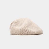 Women S Korean Style Sequined Rabbit Hair Beret Painter Hat Solid Color Pumpkin Cap One Size smėlis