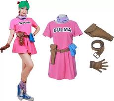 Dragon Ball Girls Cosplay Set, Launch, Bulma, Videl & Chi-Chi Anime Role Play Costume XXL pink