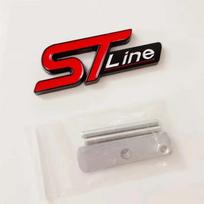 3D Metalinis ST Line Logotipas Automobilio Priekinės Grotelės Emblema Lipdukas Bagažinės Ženklelis Ford Kuga GCF5 MK3 MK4 S Max Focus Puma Fiesta Priedams