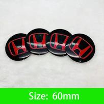45-65mm Car Wheel Center Hub Cap Emblem Sticker Accessories For Honda Civic FIT Accord Prelude CRV 5Th City XRV CRV HRV Odyssey ddfg21 1Set(4Pcs) black