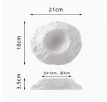 Volcano-shaped Black Deep Plate Creative Irregular Ceramic Tableware in Restaurant French Special-shaped Soup Plate Swing Plate black
