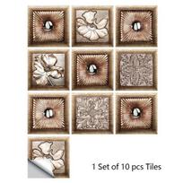 Neperšlampami 3D Mandala rašto plytelių lipdukai virtuvės vonios apdaila Lipdukai sieniniai baldai lipdukai grindų tapetai 10 x 10 cm 10 PCS