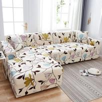 Gėlėta sofos užvalkalas L formos sofos užvalkalai svetainei Sofos apsauga nuo dulkių Elastingi tampomi užvalkalai kampinei sofai 1-Seat 90-140cm 1PC