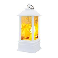 Lauko Kalėdinis žibintas, veikiantis su baterijomis, apšviesta maža vėjo lempa Elniai / Sniego senelis / Angelas / Kalėdų Senelis Small White Angel yellow