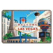 Sveiki atvykę į Las Vegasą Metalinė plokštelė Skardinės ženklais Vintažinis dekoras Nevada Kazino Metaliniai plakatai Sienų meno dekoras 20x30cm blue