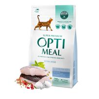 Visavertis sausas pašaras suaugusioms katėms OPTIMEAL su menke, 700 g
