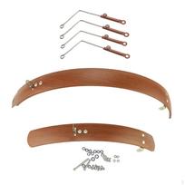Sulankstomo dviračio purvasaugojų komplektas patobulintai ratų apsaugai 20inch Brown