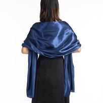16 spalvų bolero moterims vakariniam pelerinas suknelės apdangalas šalikas 240*70cm satininis ilgas oficialus vestuvių vakarėlio išleistuvių apdangalas moteriškas bolero L blue