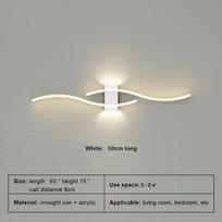 Modernus LED juostinis sieninis šviestuvas Double Curve nuotolinio valdymo šviestuvas prie lovos dekoro juodas auksinis sieniniai žibintai Svetainės miegamojo LED Fixtu Warm white-No RC