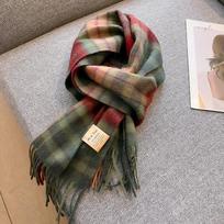 Vienas grynos vilnos skara Klasikinis britų šalikas Unisex Couple Thermal Scarf 188*32cm black