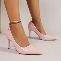 Madingi Rožiniai Aukštakulniai Moterims Pavasaris Ruduo Nauji Smailianosiai Siurbliai Seksualūs Ploni Kulniukai Paprasti ir Elegantiški Moteriški Proginiai Batai Zapatos 38 rožinė