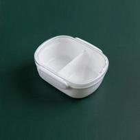 Multipurpose Lunch Box Preservation Box, Microwave Heat-resistant Plastic Food, Fruit Storage and Sealing Box Portable Bento Box white