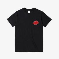 Japonų Anime Akatsuki Debesų Simbolių Spaudiniai Unisex Marškinėliai Gatvės Stiliaus Trumpomis Rankovėmis Marškinėliai 2021 Unisex Unisex Dydžio Marškinėliai Sportiški M black