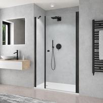 Dušo durys CITY MESINA Black DS-120