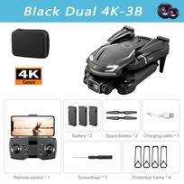Naujas originalus V88 Drone 4K/8K HD dviejų kamerų aerofotografija kliūčių išvengimo nuotolinio valdymo orlaivio keturkoperio žaislas 2025 m. Black Dual-4K-3B