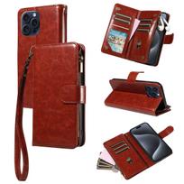 Dirbtinės odos dėklas, skirtas „Xiaomi Redmi Note13 12 11 10 9 8 Redmi 13C 12 11A 10C 10A 9T 9C 9i A1 A2 A3“ serijos atverčiamam piniginės telefono dėklui Strap&REDMI NOTE 10S brown