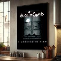 Retro muzika Alice In Chains plakatas Namų apstatymas Aukštos klasės Kraft popieriaus plakatas Sienų tapyba Studija Namų svetainės dekoracija 40cm×60cm NoFrame
